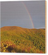 Rainbows On The Ridge Wood Print