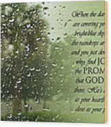 Rainy Day Promise Wood Print