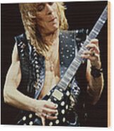 Randy Rhoads At The Cow Palace During Guitar Solo Wood Print
