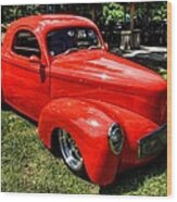 Red 41 Willys Coupe 001 Wood Print