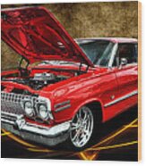 Red '63 Impala Wood Print