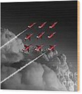 Red Arrows Diamond 9 - Pop Wood Print