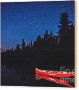 Red Canoe I Wood Print