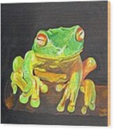 Red Eyed Tree Frog Wood Print
