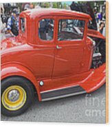 Red Ford Coupe Wood Print