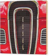 Red Ford Edsel Grill Detail Wood Print