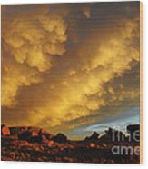 Red Rock Coulee Sunset Wood Print