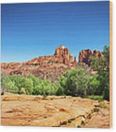 Red Rock Crossing Cathedral Rocks Wood Print