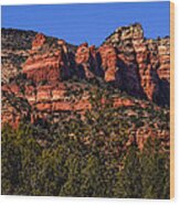 Red Rock Sentinels Wood Print