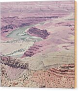 Red Rocks Colorado River Bend And Grand Wood Print