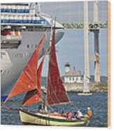 Red Sails Newport Ri Wood Print