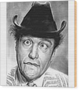 Red Skelton Wood Print