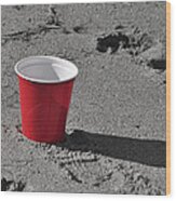 Red Solo Cup Wood Print