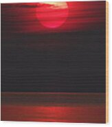 Red Sunset Wood Print