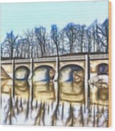 Reflected Arched Bridge Wood Print