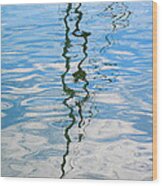 Reflection At Shem Creek Wood Print