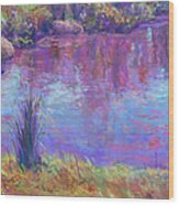 Reflections On A Pond Wood Print