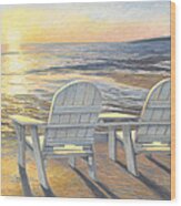 Relaxing Sunset Wood Print