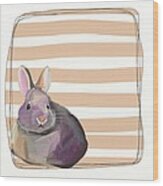 Rescued Bunny Wood Print