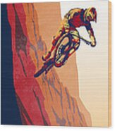 Retro Cycling Fine Art Poster Good To The Last Drop Wood Print