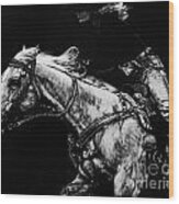 Riding As One By Karen Peterson Wood Print