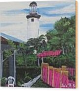 Rincon Lighthouse Wood Print