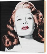 Rita Hayworth Large Size Portrait Wood Print