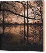 River Sunset Wood Print