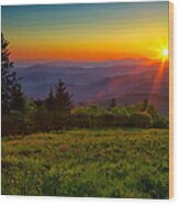 Roan Mountain Sunrise Wood Print