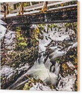 Roaring Falls Bridge Wood Print