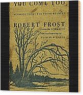 Robert Frost Book Cover 7 Wood Print