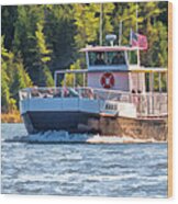 Rock Island Karfi Ferry In Door County Wood Print