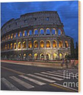 Roma Di Notte - Rome By Night Wood Print
