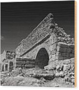 Roman Aqueduct In Caesarea Wood Print