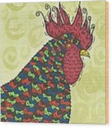 Rooster Comb Wood Print
