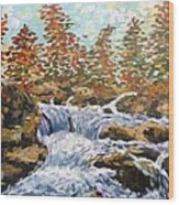 Rosseau Falls Wood Print