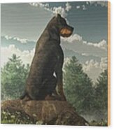 Rottweiler Wood Print