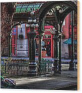 Rough Times In Seattle - The Pergola In Pioneer Square Wood Print