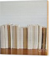 Row Of Books Wood Print