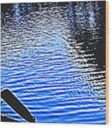 Rowboat At Sunset Wood Print