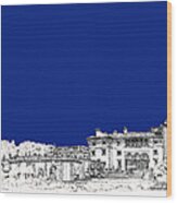 Royal Blue Vizcaya In Miami Wood Print