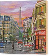 Rue Paris Wood Print