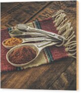 Rustic Spices Wood Print
