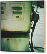 Rusty Gas Pump Wood Print