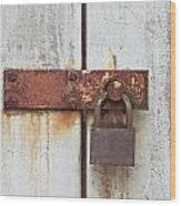Rusty Lock Wood Print