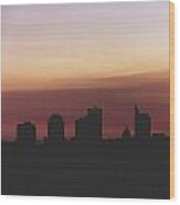 Sacramento Skyline Wood Print