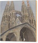 Sagrada Familia Barcelona Wood Print