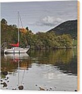 Sail Boat On Loch Ness Wood Print