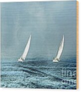 Sailing Into The Unknown Wood Print