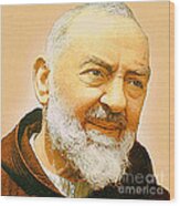 Saint Padre Pio Wood Print